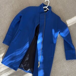 Blue Zip-Up Coat